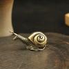 Solid Snail Brass Ornaments Tea Pet Vintage Copper Simulation Decorations Toy