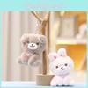 Soft And Cuddly Plush Bear Keychain Charming Rabbit Doll With Ultra Soft Filling