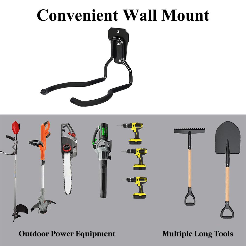 Крючки для гаражных стен, черные, для триммера, для органайзеров и хранения инструментов в гараже