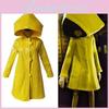 Vibrant Yellow Little Nightmares 2 Six Cosplay Costume With Waterproof Raincoat
