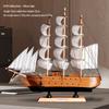 Sailing Boat Model Ornament: Smooth Sailing Wooden Display for Living Room, Wine Cabinet, or Bookcase