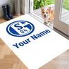 Custom Name Schalke 04 Crystal Velvet Floor Rug Personalized Text Soft Carpet Home Decor