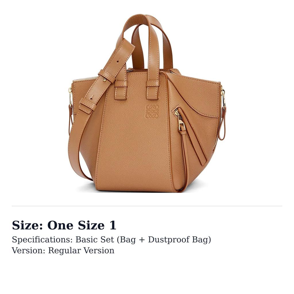 LOEWE Hammock Soft Grain Calfskin Shoulder Bag, Crossbody Bag, Handbag Regular Women's Toffee A538H13X03-5542