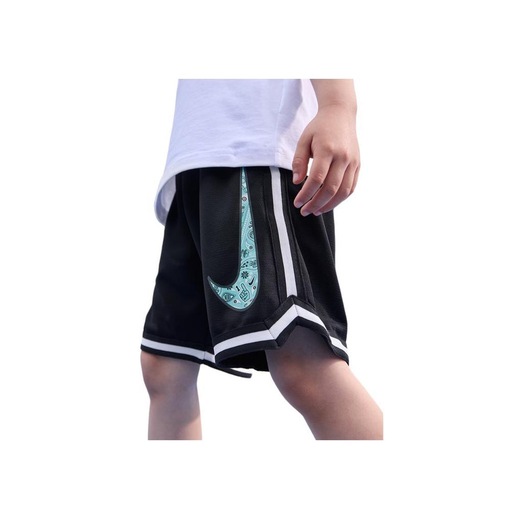 Nike Эластичные трикотажные шорты с логотипом Детские шорты черного цвета HM9266-010