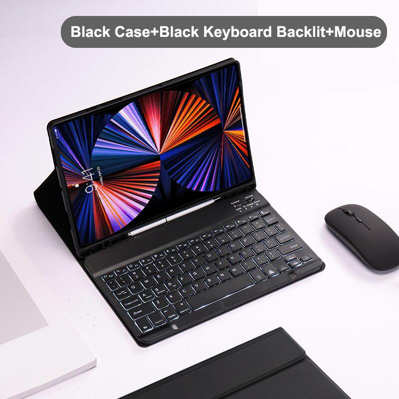 Case Keyboard For iPad Air Pro 11 13 2024,For iPad 10.2 7/8/9th 10th Generation Air 4 5 Pro 11 12.9 Cover With Backlit Keyboard