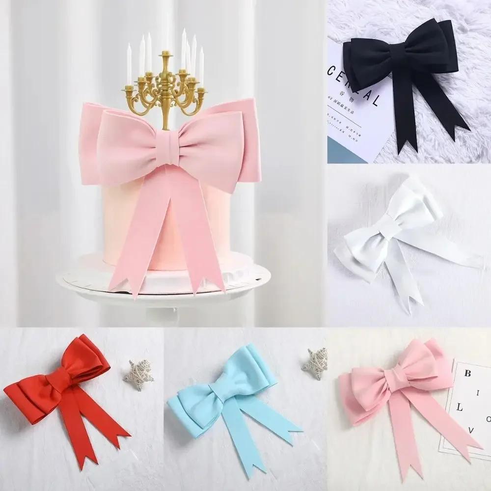 1PC Big Foam Bow Cake Topper for Girls Fashion Birthday Wedding Party Decoration Prince Valentine's Day Supplies
