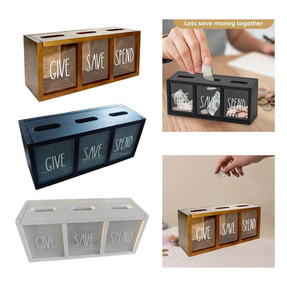 Wall-Mount Design Coin Piggy Bank Clearly Visualized Money Container Durable Saving Money Jar Home
