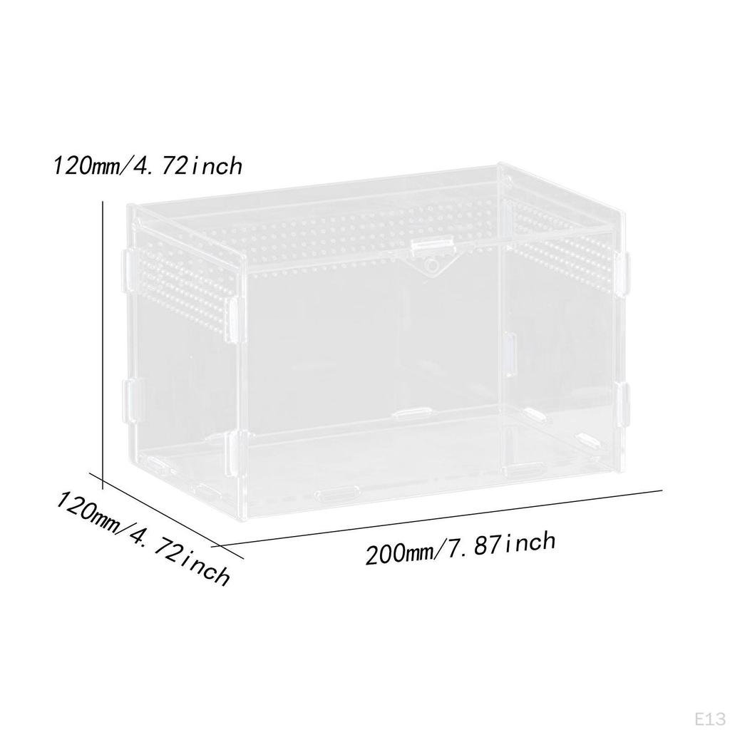 Reptile Breeding Box Animal Habitat Cage Clear Terrarium Enclosure for Geckos Young