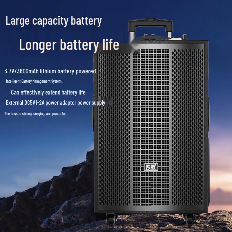 Soli E 8-inch Portable Outdoor Karaoke Speaker