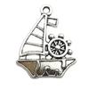 50 Pcs Craft Supplies Nautical Ship Wheel Anchor Lig Charms Pendants for Crafting, Jewelry Findings Making Accessory For fIY Necklace Bracelet