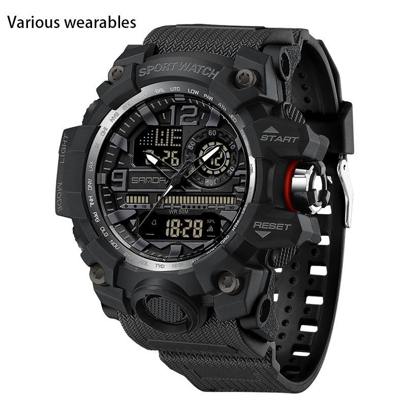 New Watch Trend Fashion Men's Student Teen Electronic Watch Waterproof Multi-functional Watch