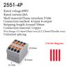 Push-In Wire Connectors Electrical Cable Terminal Block Multiple In/out DIN Rail Mount With Fixing Hole Spliceable DIY Connectio