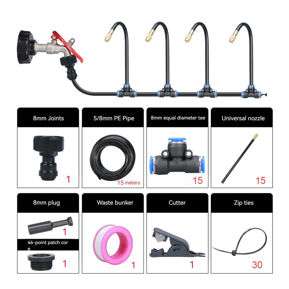 5-20 м Автоматическая система полива сада, система туманообразования, 360-градусная капельница с возможностью сгибания, набор для капельного полива, набор шлангов для полива сада, устройство
