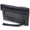 Practical Clutch for Men Made of Genuine Textured Leather CANPELLINI 21549 Black