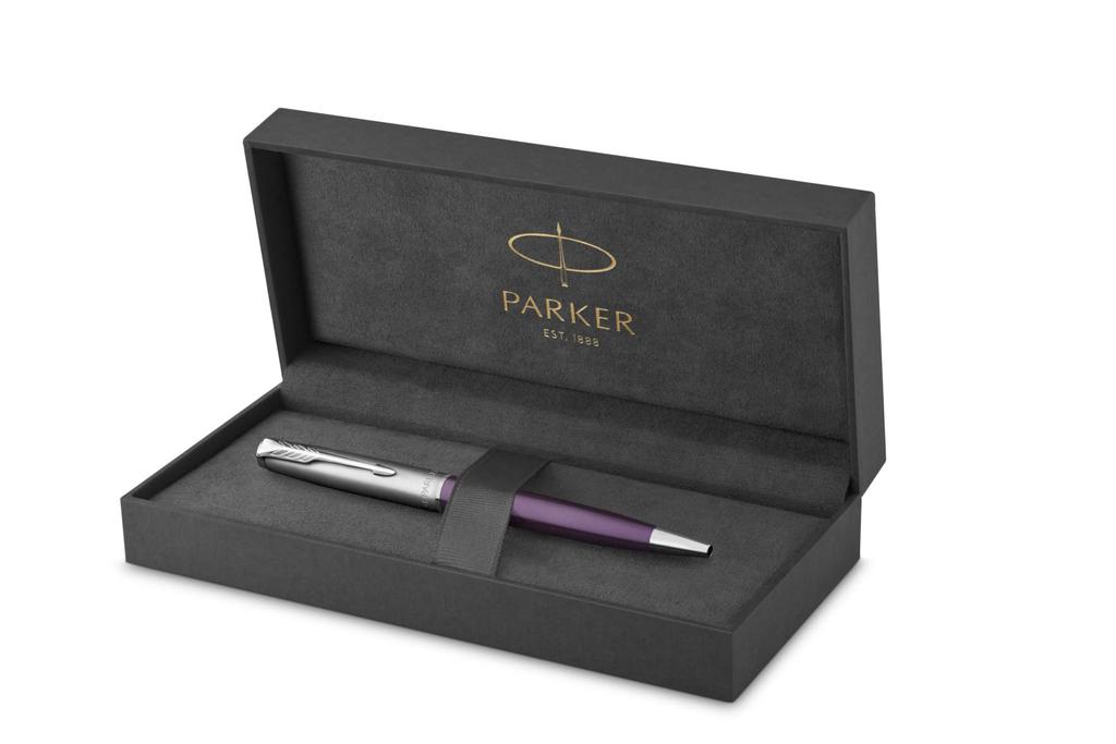 Шариковая ручка PARKER Sonnet Essential Violet Sandblast CT со средним кончиком, на масляной основе, подарочная коробка, оригинальный импортный продукт 2169388 и
