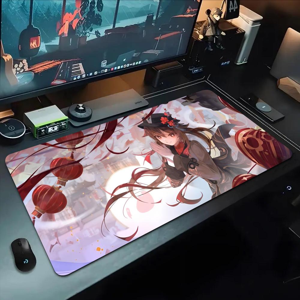 Hu tao Игровой коврик для мыши 500X1000 мм Большой коврик для мыши Геймера XL Резиновый Отаку Коврик для клавиатуры Настольный коврик для ноутбука