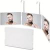 360 Trifold Mirror with Height-Adjustable Hooks, Ideal for Hair Cutting and Essential Makeup