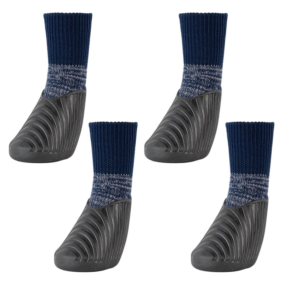 4 шт./компл. Уличная спортивная обувь Защитные ботинки для лап собаки Водонепроницаемая дождевая зимняя обувь для питомцев Носки-ботинки для щенков с противоскользящей подошвой