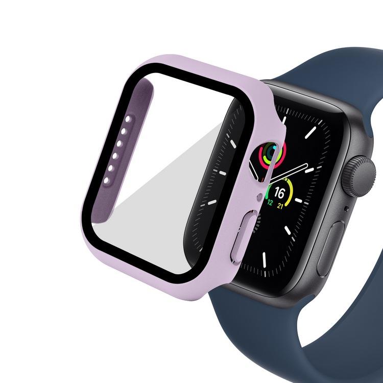 Стекло + чехол для Apple Watch, чехол серии 44/40/41/45/42/38 мм, аксессуар для iWatch, защитная пленка для экрана Apple watch 8 7 6 SE 5 3