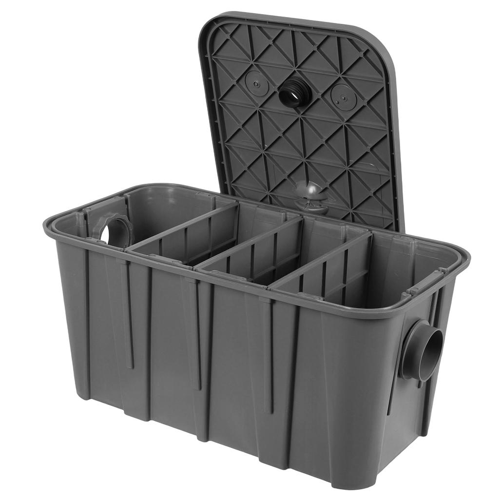 Маслоотделитель сточных вод со съемной корзиной-фильтром, боковой вход, перехватчик предотвращает засоры и запахи для ресторана, кафе