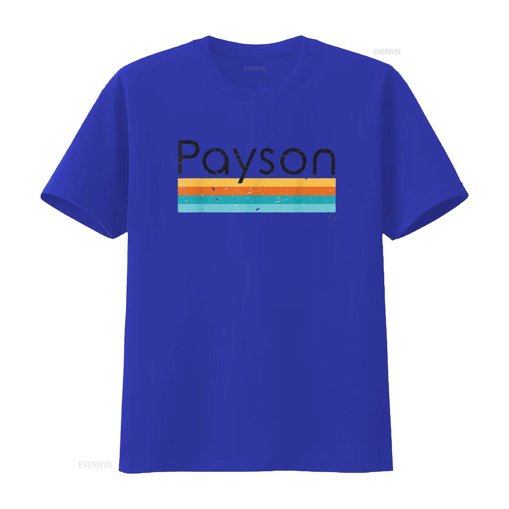 Vintage Payson AZ Retro Design T Shirt vintage Washed Stretched designer clothes Comfortable homme fashion Versatile Unisex