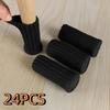 24Pcs Adorable Silent Knitted Furniture Legs Sock Felt Base Anti-Slip Chair Leg Cover Thickened Universal Floor Protector Table