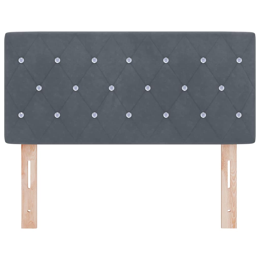 Headboard Dark Grey 90 cm Velvet