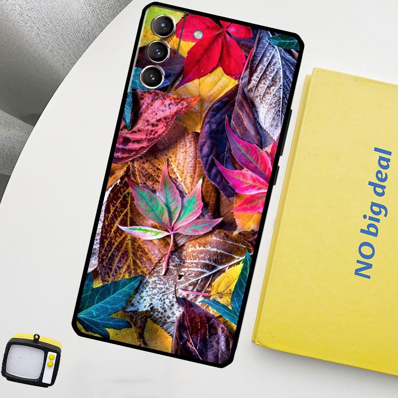 Чехол для телефона 'Цветные листья' для Samsung Galaxy S25 Ultra S20 S21 S22 S23 Plus S24 Ultra S9 S10 S25 FE