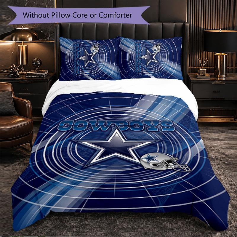 Dallas Cowboys Pattern Microfiber 3Pcs Bedding Set Decor Duvet Cover Set For Bedroom Home Use