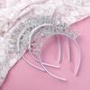 Pearl Zinc Zinc Alloy Queen Letter Birthday Hair Hoop Rhinestone Crown Happy Birthday Headband Female Jewelry