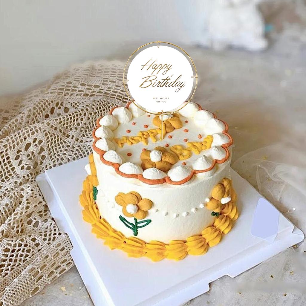 Сверкающий металлический торт-топпер для вечеринки по случаю дня рождения, украшения для торта на день рождения, торт с днем рождения