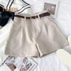 Женские шорты с высокой талией, застежкой-молнией, однотонные повседневные шорты с карманами, универсальные летние шорты