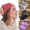 A Retro Scarf Net Red New Headband Fabric Women's Triangle Headband Breathable Headband Elastic Triangle Scarf Headband