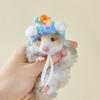 Cute Decorative Hamster Wool Hat Soft Breathable Crochet Knitted Hamster Hat Adjustable Mini Pet Hat For Birds Rat Guinea Pig