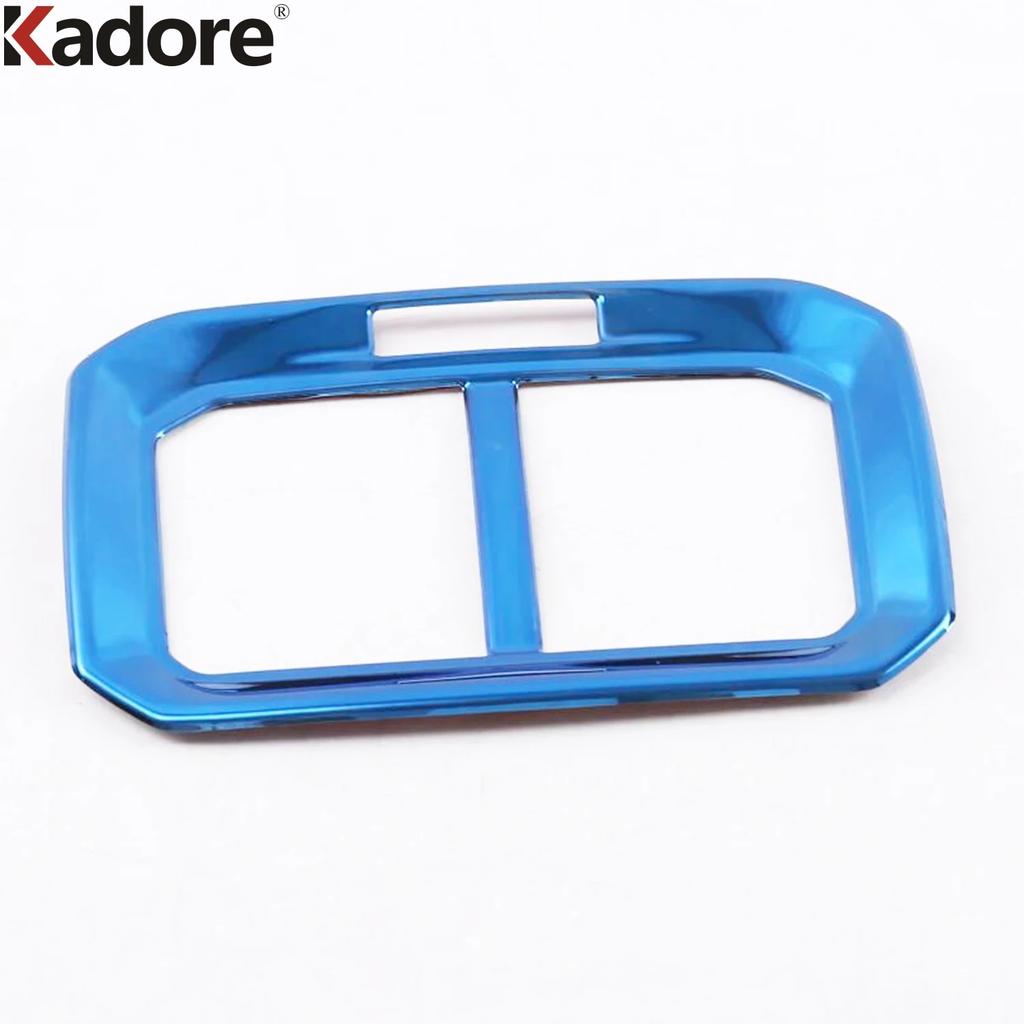For Volkswagen VW Tiguan 2017- Carbon Car Amrest Box Rear Air Condition Outlet Vent Cover Trim Interior Accessories