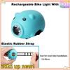 Classy-Bicycle Children Cartoon Pig Bike Light Type-C Rechargeable Cycling Accessories Piggy Headlight