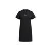 Graphic Dress With Embroidered Logo Short Sleeve Women Dress Black HY2866