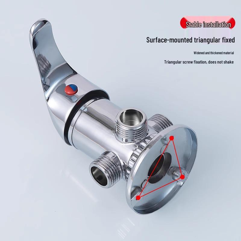 Exposed Shower Mixer Valve with Hot/Cold Faucet and Shower Head for Solar Heaters