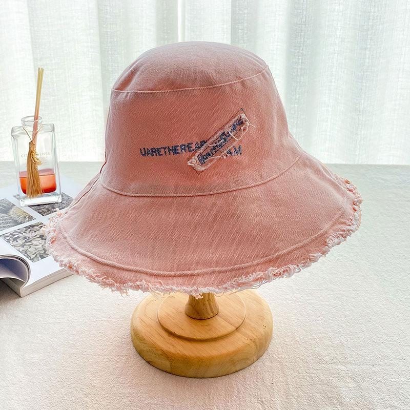 Hat Women'S Summer Big Brim Japanese Face Cover Summer Big Brim Fisherman Versatile Shade Tide Fashion Sunscreen Hat