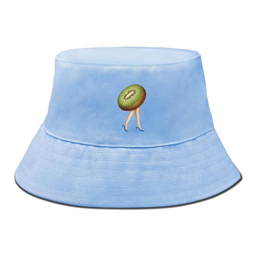 Kiwi Fruit High Heels Print Bucket Hat , Fruit Men's Cap Simple Hip Hop Summer Basin Hat