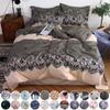 Cotton Bedding Set 4pcs with  Cover Bed Sheet Pillowcase Children Pastoral Flowers Bed Linen Set King Queen Full Twin Size