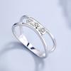 S925 Sterling Silver Korean Style Creative Ring Women's Personality Hipster Hollow Ring Accessories Silver Jewelry