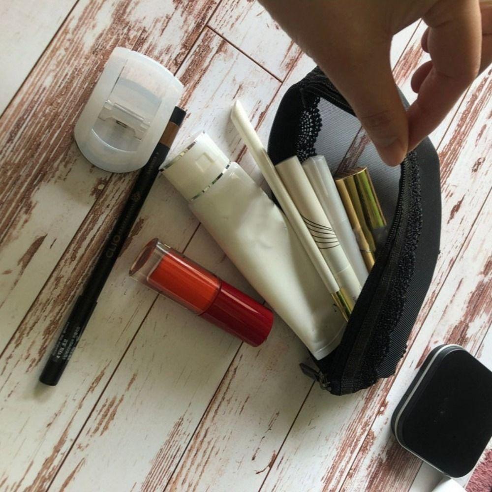Mesh Briefs Shape Cosmetic Bag Lace Trim Jewelry Organizer Fashion Makeup Storage Pouch Headphones