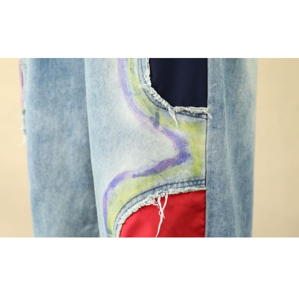 Dimanaf 2025 Большие размеры Женские джинсы Повседневные широкие брюки с высокой талией Эластичные базовые однотонные свободные шаровары