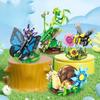 Animals Insect World Insect Flower Butterfly Mantis Snail Bee Plant Figures Building Blocks Bricks Model Kids Toy