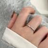 S925 Entire Sterling Silver Smiley Ring Fine Ring Simple All Match Minimalism Cute Fashion Niche