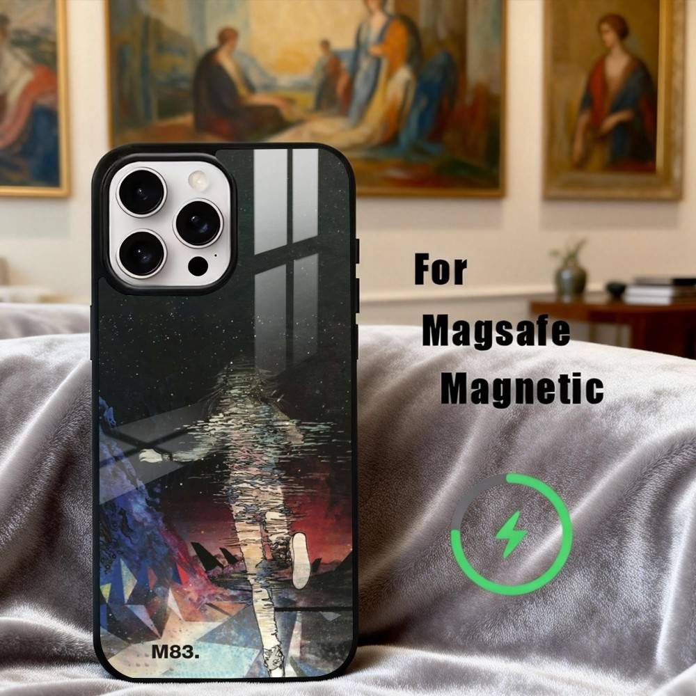 Электрический Rock M-M83 Чехол для телефона с изображением группы Для iPhone17,16,15,14,13,12,11 Plus, Для чехла с магнитной беспроводной зарядкой