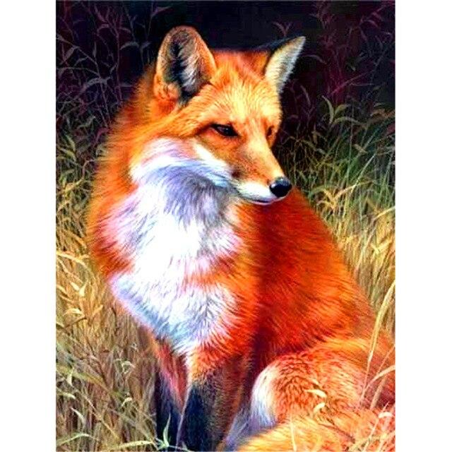 5D алмазная живопись лиса животное Алмазная вышивка крестиком Новое поступление полная квадратная круглая алмазная мозаика картина домашний декор
