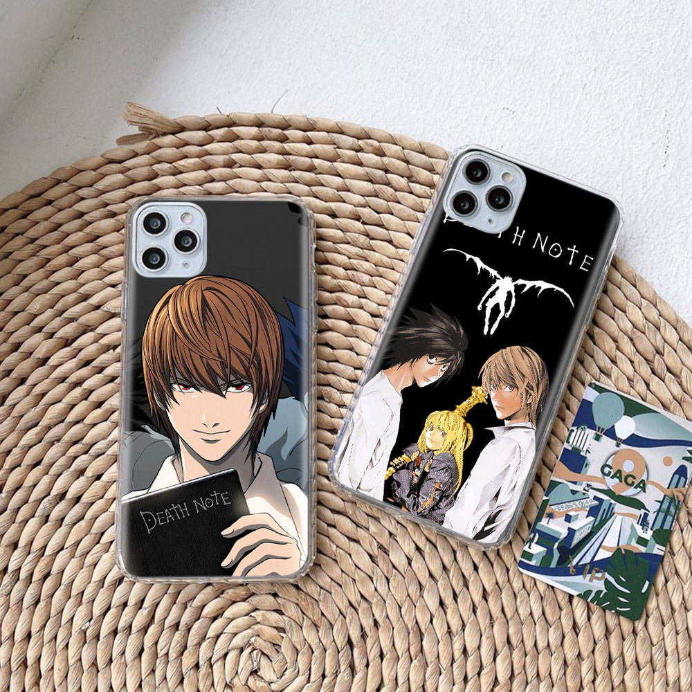 Чехол DT21 Death Note для Samsung A04 A14 A23 A34 A54 M23 M33 M52 M53 Realme 10 9 C30S C35 C55 VIVO Y02S Y21 Y33S Y51 X80 Pro Прозрачный чехол