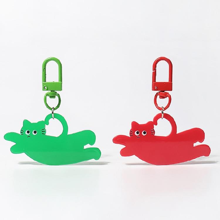 Мультяшный кулон в виде кота, милый брелок в форме животного, пластиковое кольцо для ключей, украшение для сумки